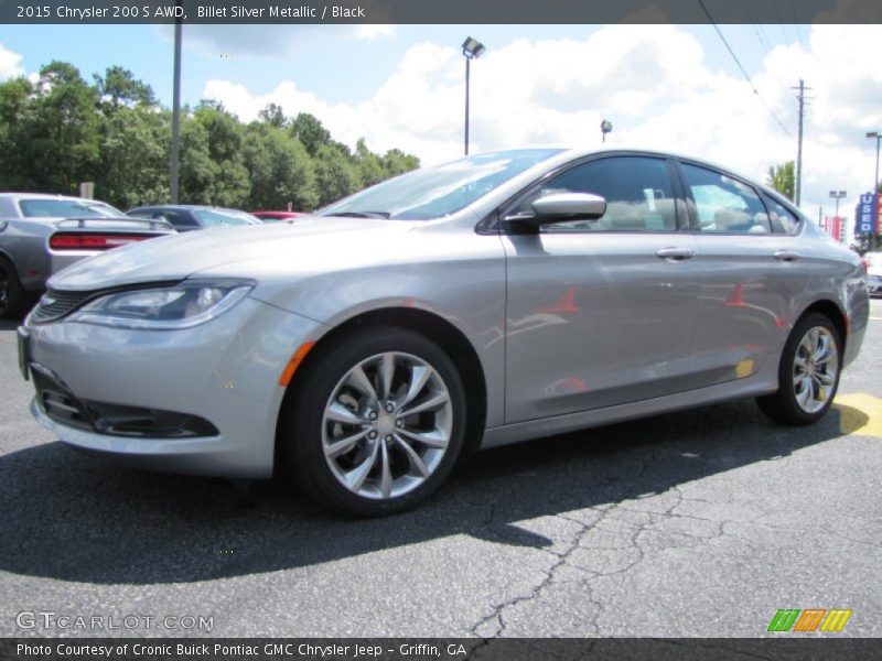 Billet Silver Metallic / Black 2015 Chrysler 200 S AWD