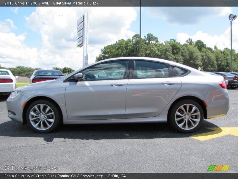 Billet Silver Metallic / Black 2015 Chrysler 200 S AWD