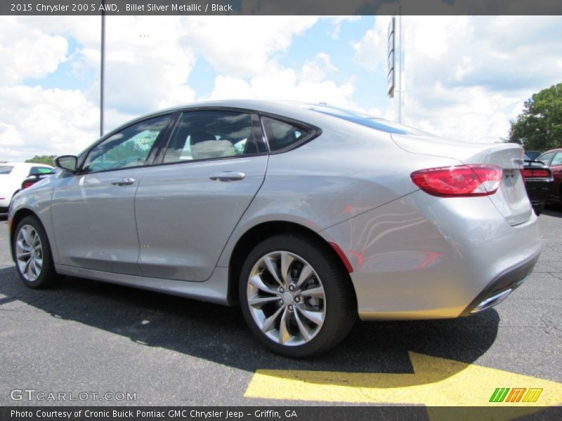 Billet Silver Metallic / Black 2015 Chrysler 200 S AWD