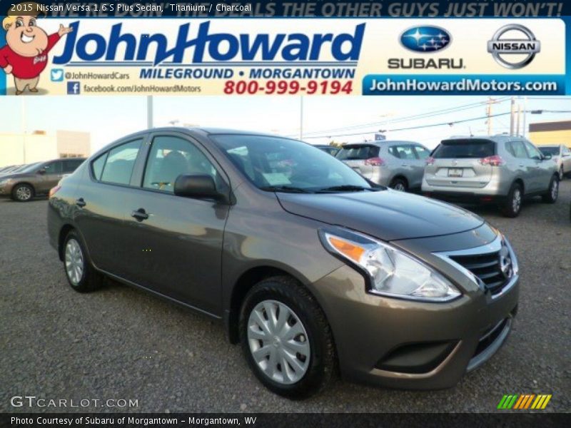 Titanium / Charcoal 2015 Nissan Versa 1.6 S Plus Sedan