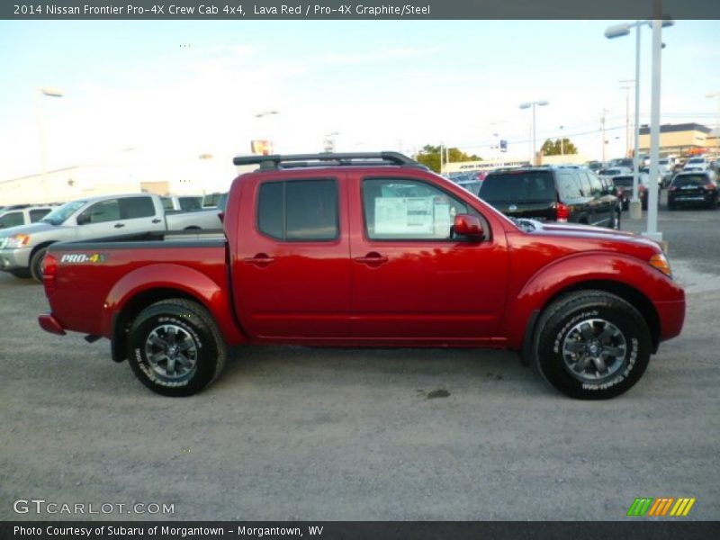 Lava Red / Pro-4X Graphite/Steel 2014 Nissan Frontier Pro-4X Crew Cab 4x4