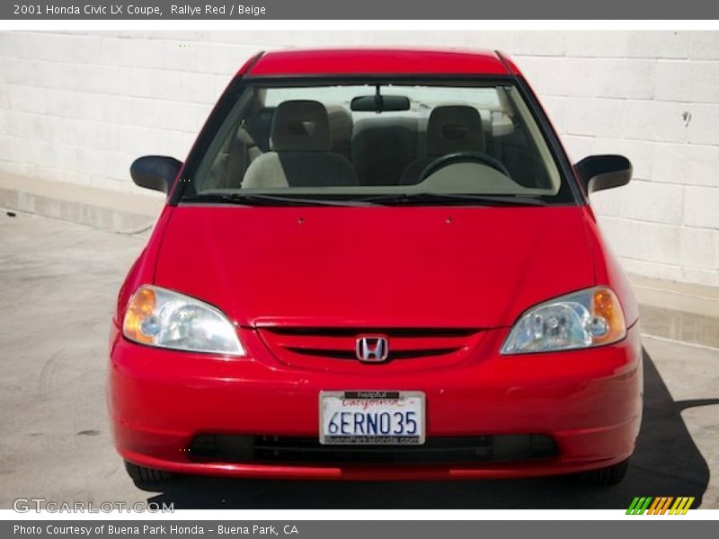 Rallye Red / Beige 2001 Honda Civic LX Coupe