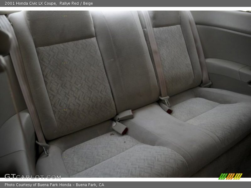 Rallye Red / Beige 2001 Honda Civic LX Coupe