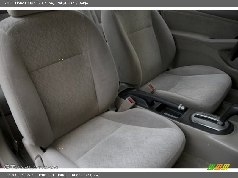 Rallye Red / Beige 2001 Honda Civic LX Coupe