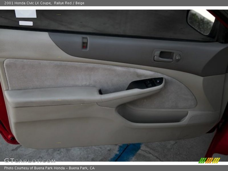 Rallye Red / Beige 2001 Honda Civic LX Coupe