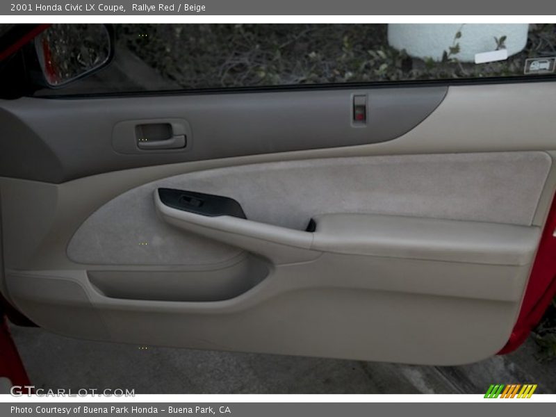 Rallye Red / Beige 2001 Honda Civic LX Coupe