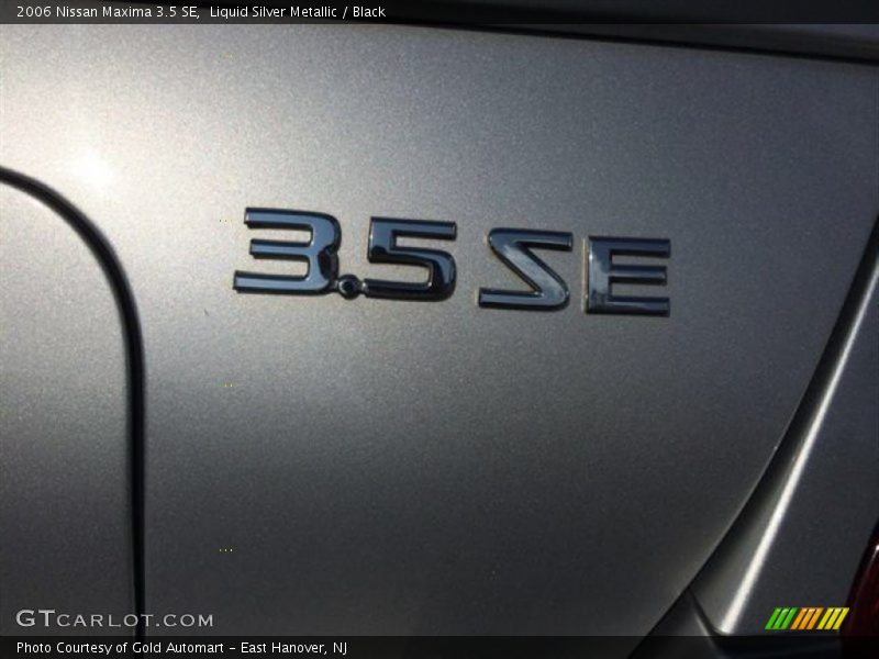 Liquid Silver Metallic / Black 2006 Nissan Maxima 3.5 SE