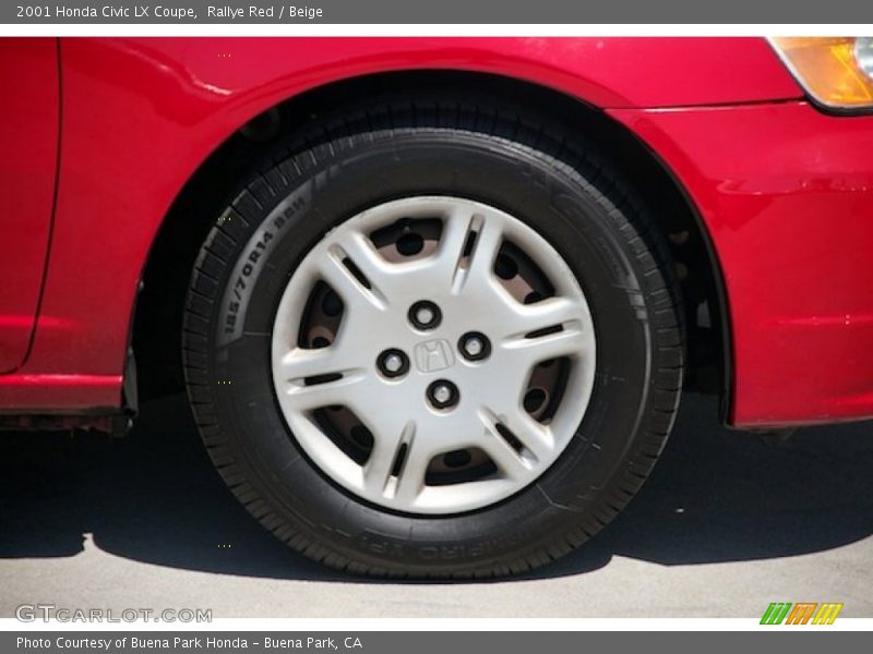 Rallye Red / Beige 2001 Honda Civic LX Coupe