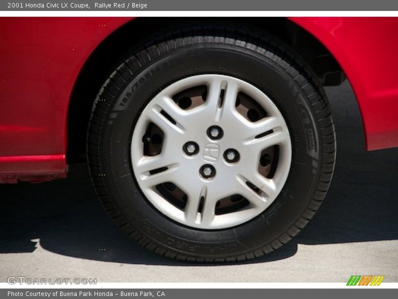 Rallye Red / Beige 2001 Honda Civic LX Coupe
