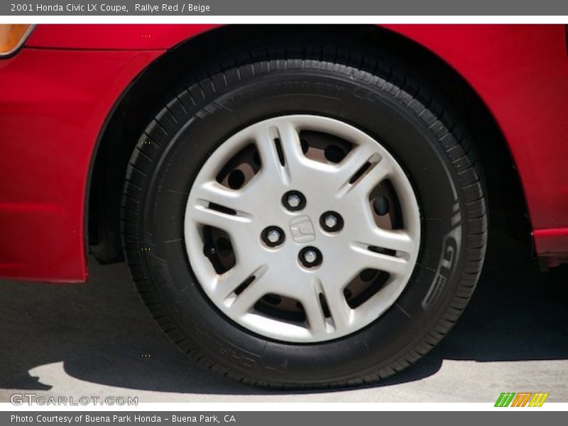 Rallye Red / Beige 2001 Honda Civic LX Coupe