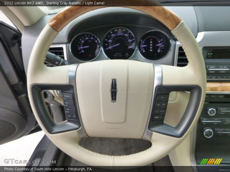 Sterling Gray Metallic / Light Camel 2012 Lincoln MKZ AWD