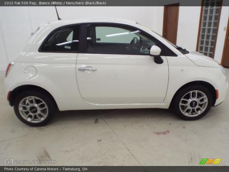 Bianco (White) / Nero/Nero (Black/Black) 2013 Fiat 500 Pop