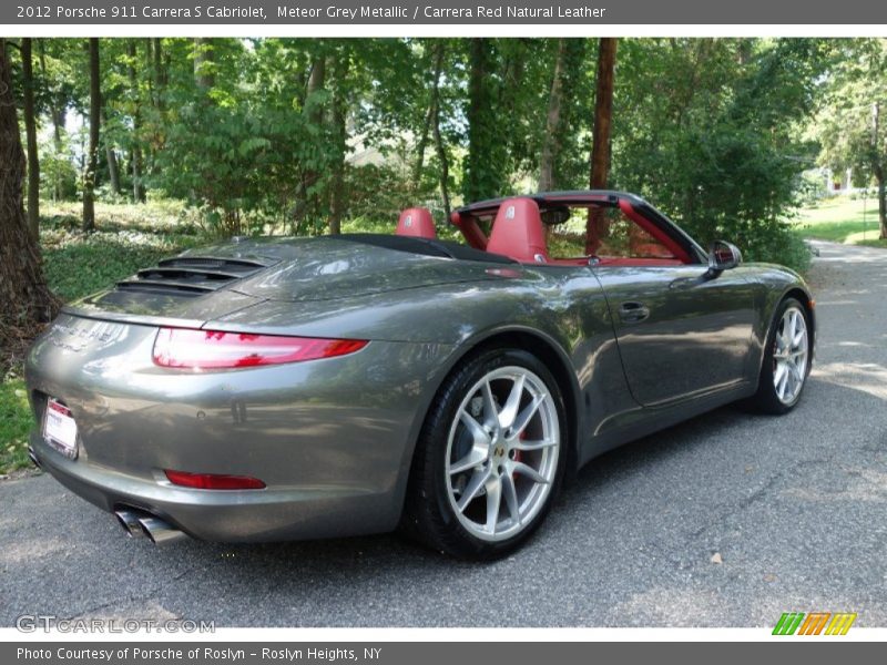 Meteor Grey Metallic / Carrera Red Natural Leather 2012 Porsche 911 Carrera S Cabriolet