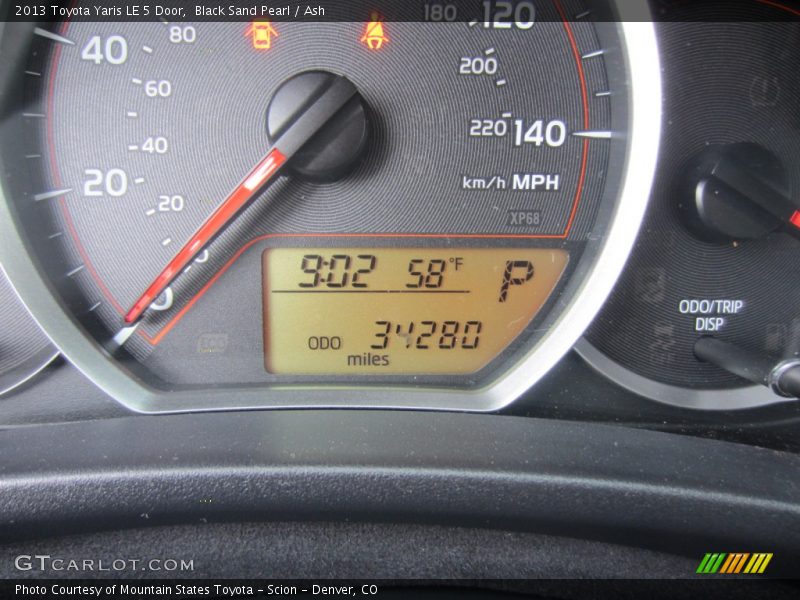 Black Sand Pearl / Ash 2013 Toyota Yaris LE 5 Door