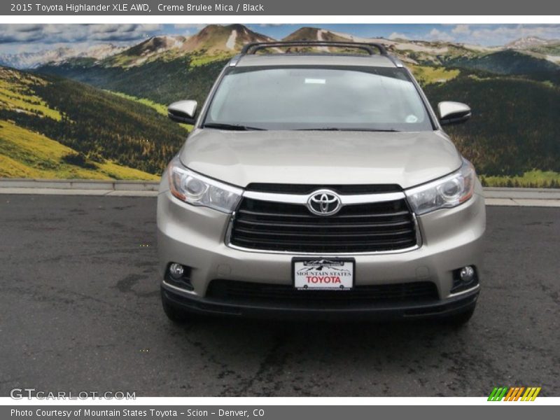 Creme Brulee Mica / Black 2015 Toyota Highlander XLE AWD