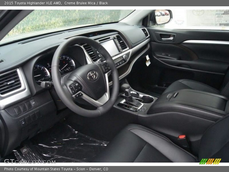 Creme Brulee Mica / Black 2015 Toyota Highlander XLE AWD