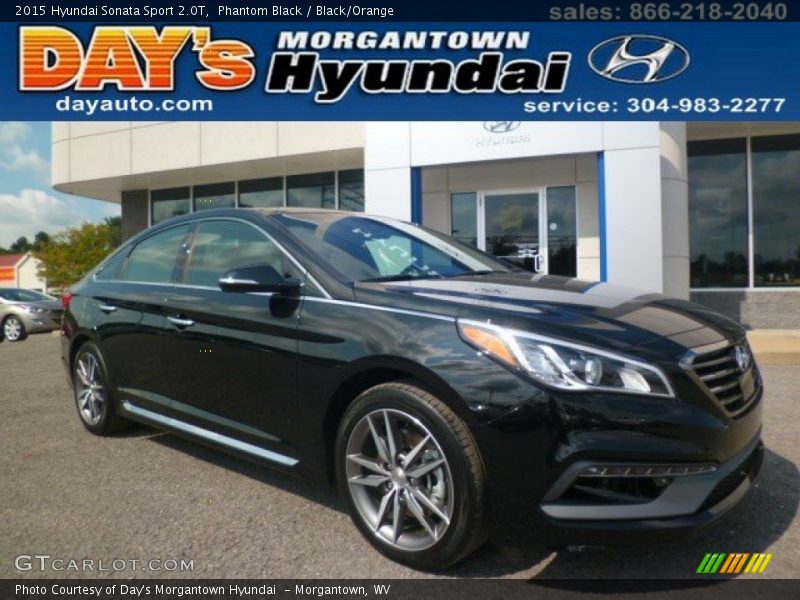 Phantom Black / Black/Orange 2015 Hyundai Sonata Sport 2.0T