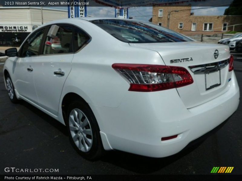 Aspen White / Charcoal 2013 Nissan Sentra SV