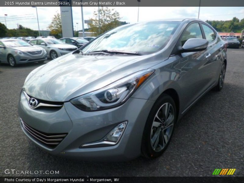 Titanium Gray Metallic / Black 2015 Hyundai Elantra Limited Sedan