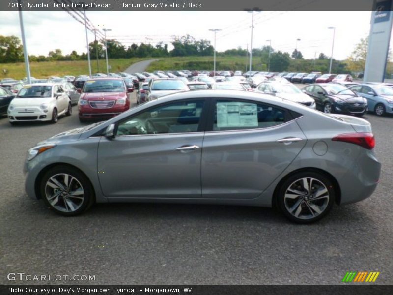 Titanium Gray Metallic / Black 2015 Hyundai Elantra Limited Sedan