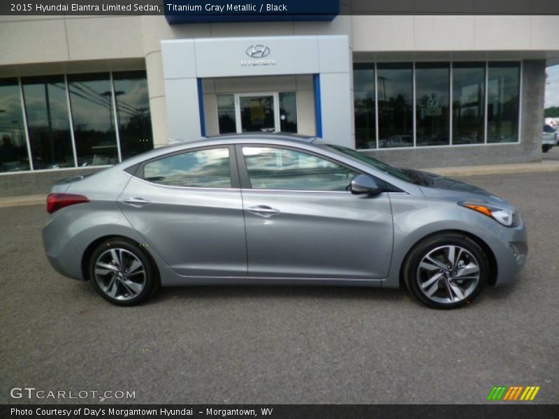 Titanium Gray Metallic / Black 2015 Hyundai Elantra Limited Sedan