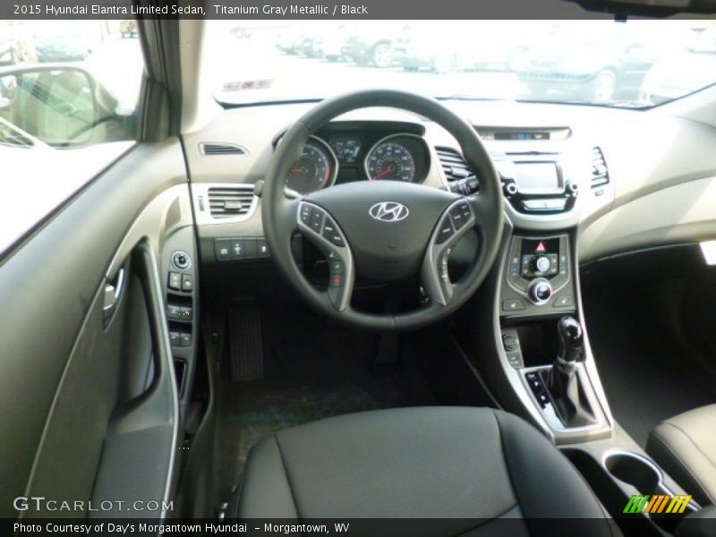 Titanium Gray Metallic / Black 2015 Hyundai Elantra Limited Sedan