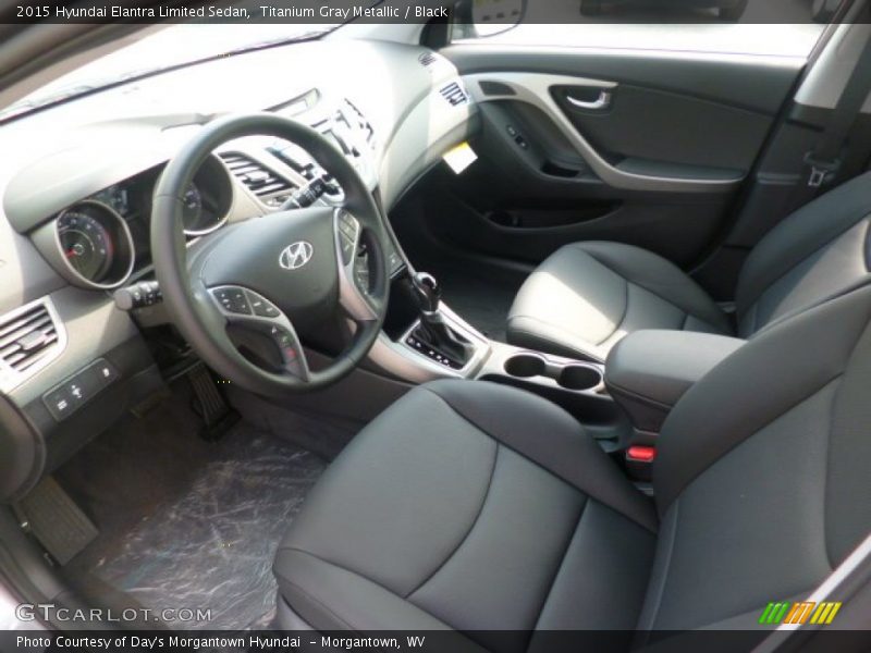 Titanium Gray Metallic / Black 2015 Hyundai Elantra Limited Sedan