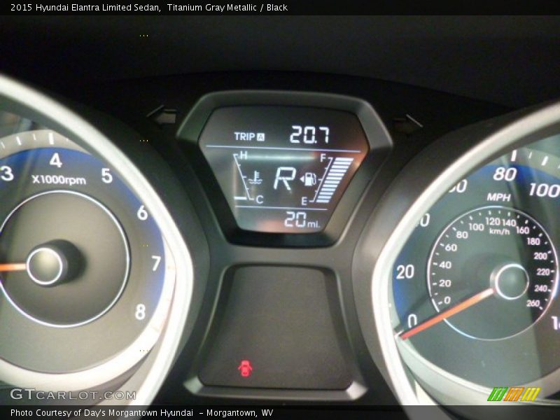 Titanium Gray Metallic / Black 2015 Hyundai Elantra Limited Sedan