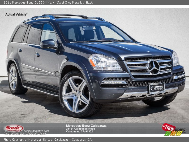 Steel Grey Metallic / Black 2011 Mercedes-Benz GL 550 4Matic