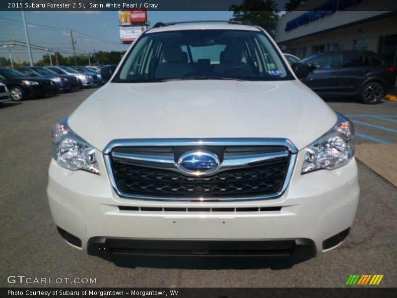 Satin White Pearl / Gray 2015 Subaru Forester 2.5i