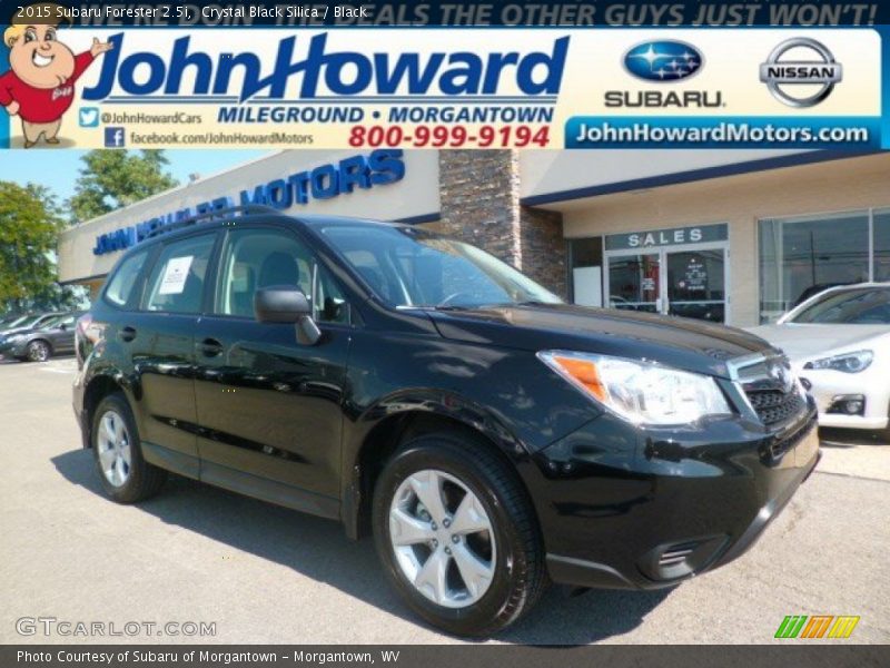 Crystal Black Silica / Black 2015 Subaru Forester 2.5i