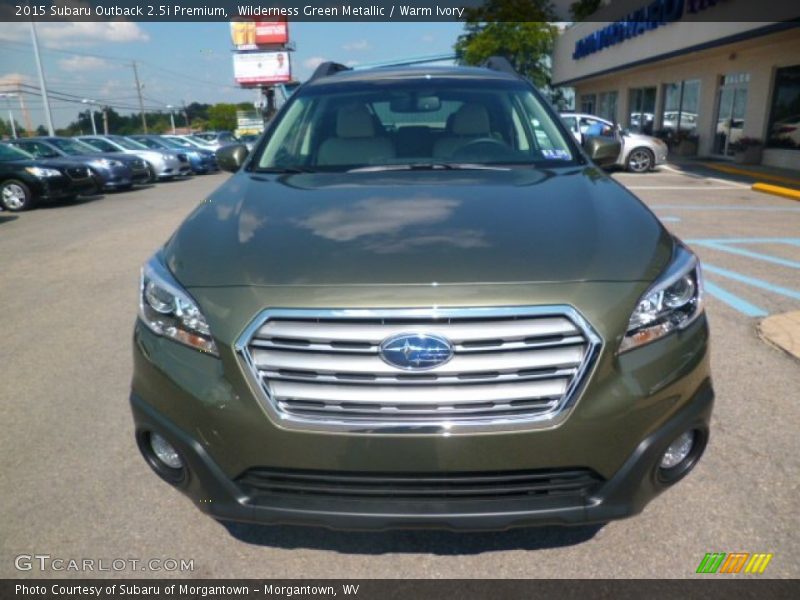 Wilderness Green Metallic / Warm Ivory 2015 Subaru Outback 2.5i Premium