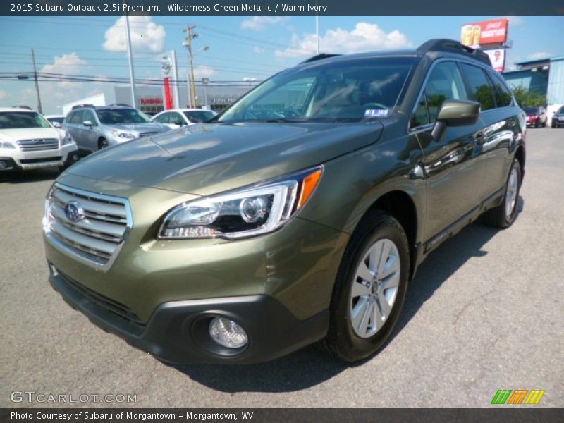 Wilderness Green Metallic / Warm Ivory 2015 Subaru Outback 2.5i Premium