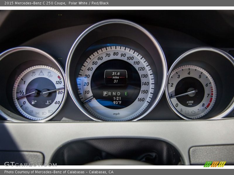 Polar White / Red/Black 2015 Mercedes-Benz C 250 Coupe