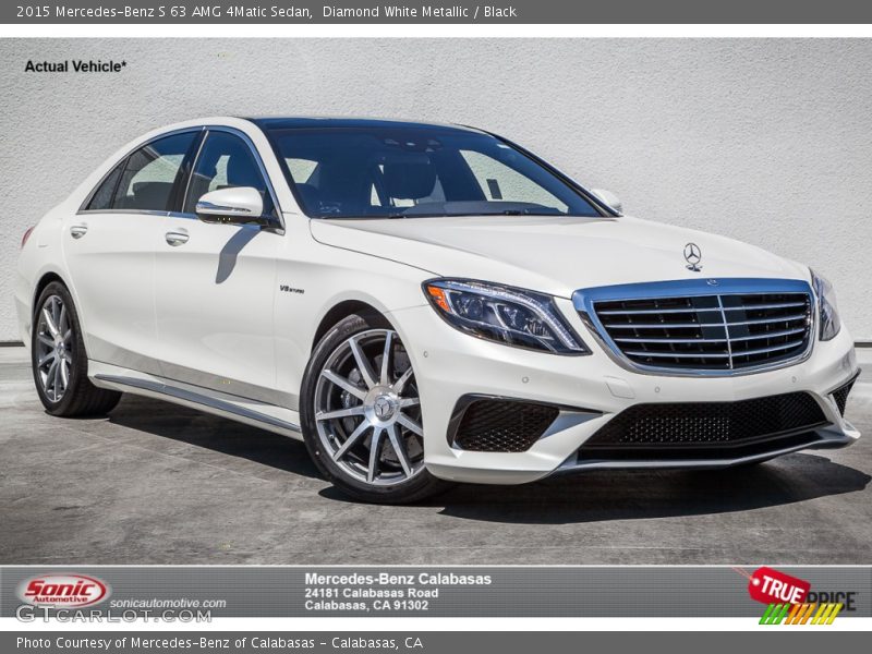 Diamond White Metallic / Black 2015 Mercedes-Benz S 63 AMG 4Matic Sedan