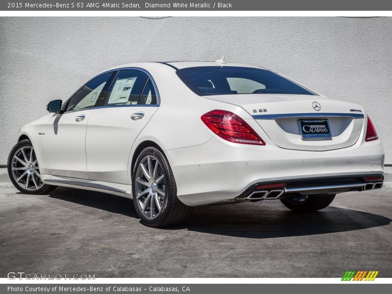 Diamond White Metallic / Black 2015 Mercedes-Benz S 63 AMG 4Matic Sedan