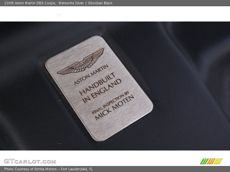 Meteorite Silver / Obsidian Black 2008 Aston Martin DB9 Coupe