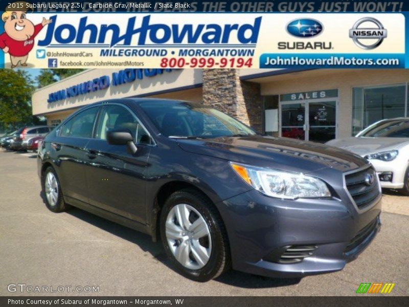Carbide Gray Metallic / Slate Black 2015 Subaru Legacy 2.5i