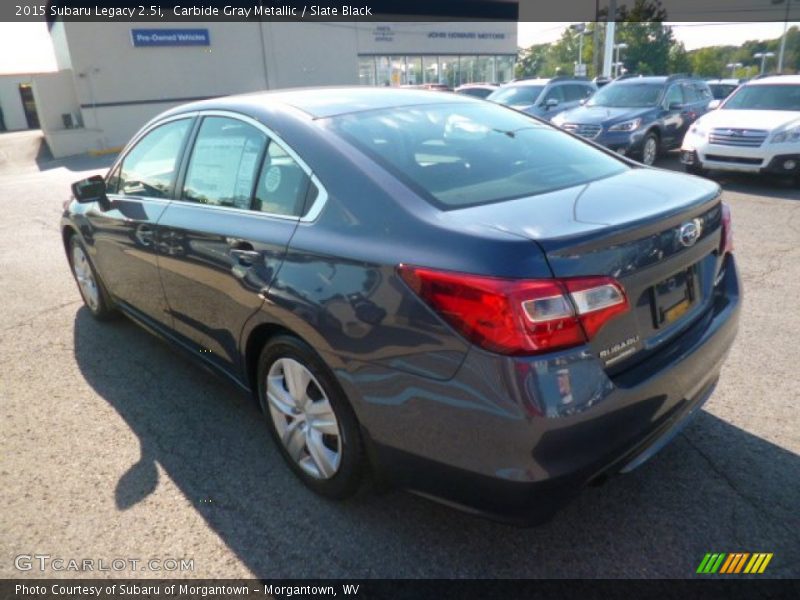 Carbide Gray Metallic / Slate Black 2015 Subaru Legacy 2.5i