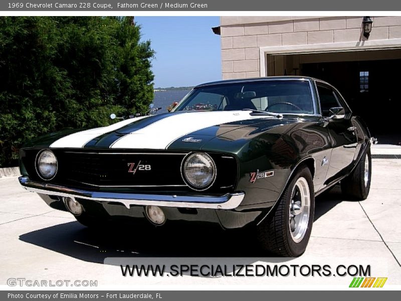 Fathom Green / Medium Green 1969 Chevrolet Camaro Z28 Coupe
