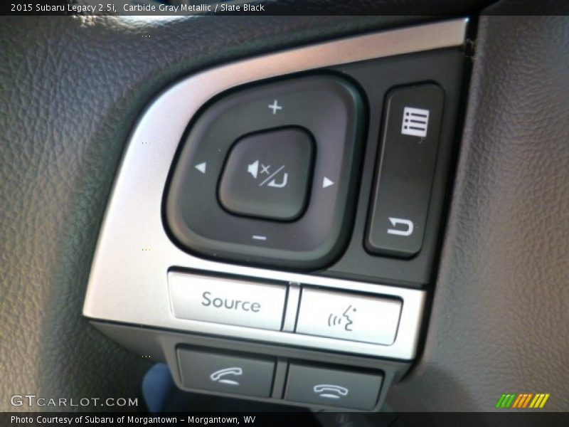 Carbide Gray Metallic / Slate Black 2015 Subaru Legacy 2.5i