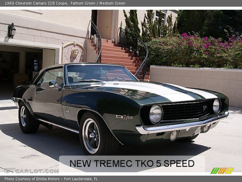 Fathom Green / Medium Green 1969 Chevrolet Camaro Z28 Coupe