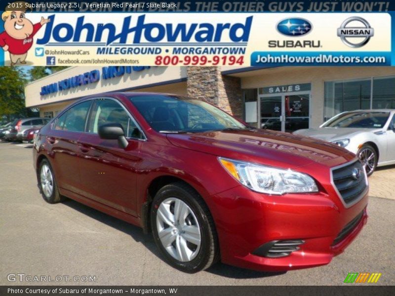 Venetian Red Pearl / Slate Black 2015 Subaru Legacy 2.5i
