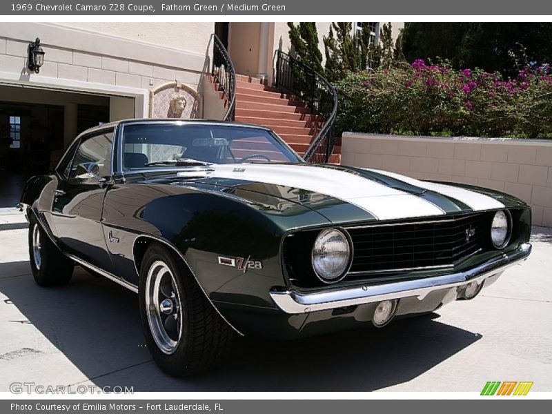Fathom Green / Medium Green 1969 Chevrolet Camaro Z28 Coupe