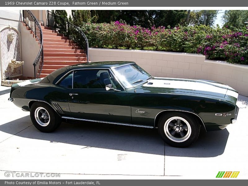 Fathom Green / Medium Green 1969 Chevrolet Camaro Z28 Coupe