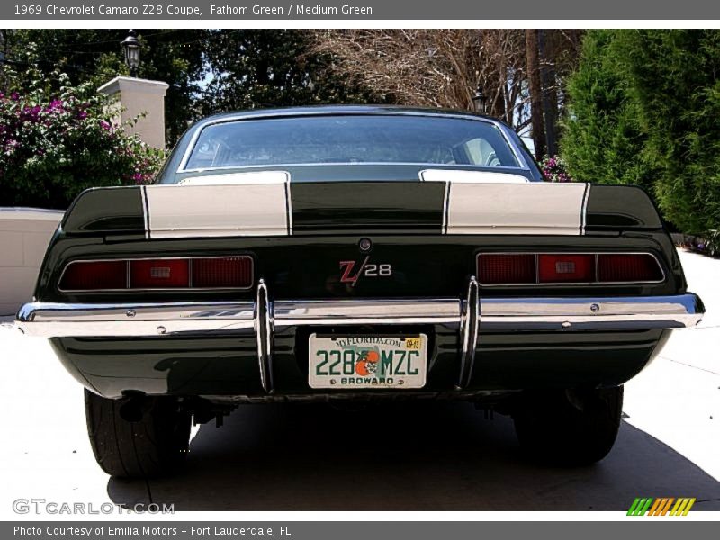 Fathom Green / Medium Green 1969 Chevrolet Camaro Z28 Coupe