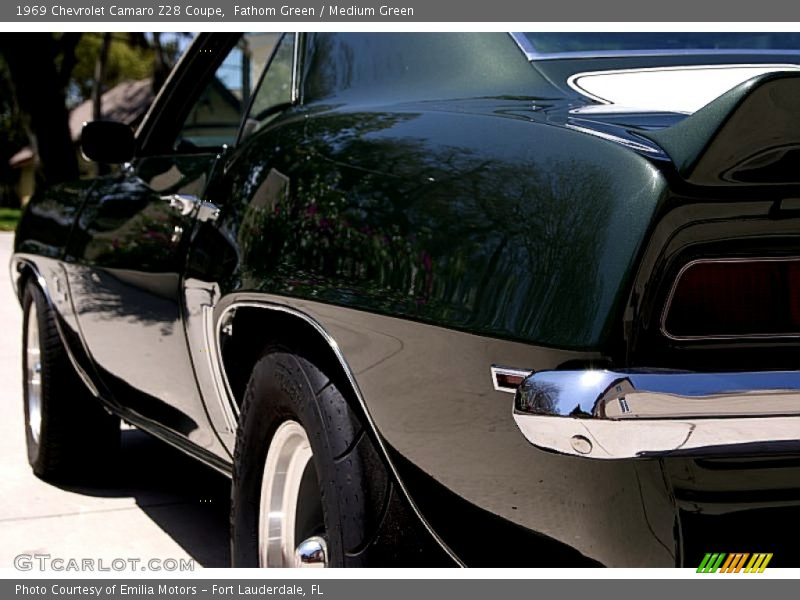 Fathom Green / Medium Green 1969 Chevrolet Camaro Z28 Coupe
