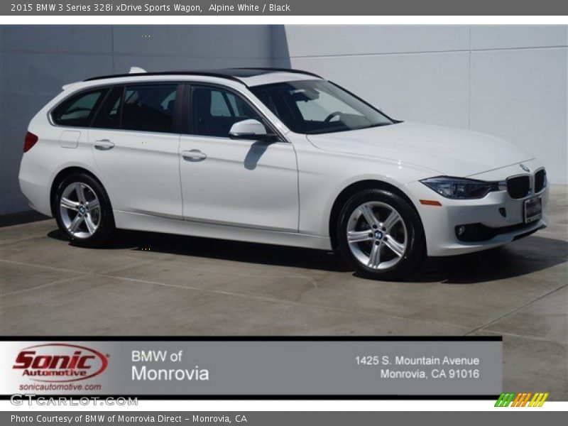 Alpine White / Black 2015 BMW 3 Series 328i xDrive Sports Wagon