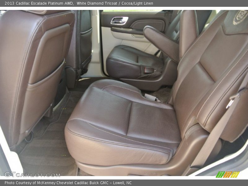 White Diamond Tricoat / Cocoa/Light Linen 2013 Cadillac Escalade Platinum AWD