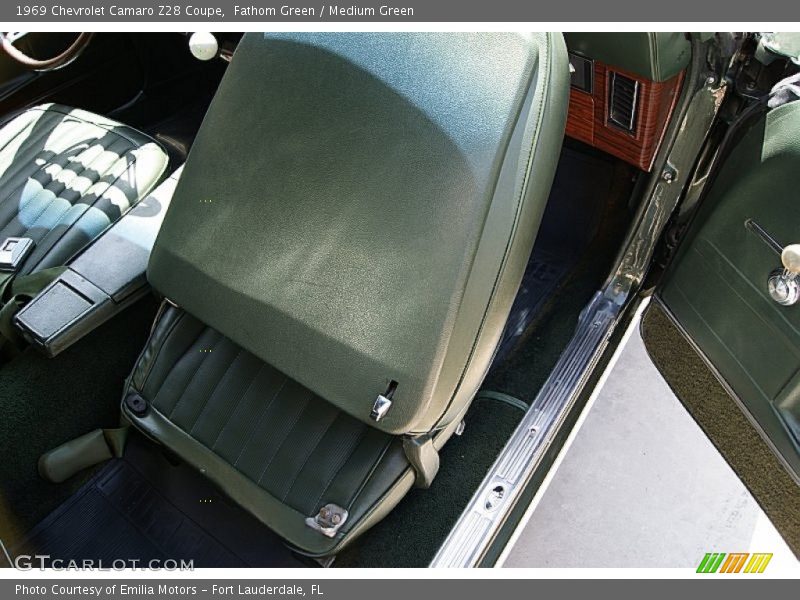 Fathom Green / Medium Green 1969 Chevrolet Camaro Z28 Coupe